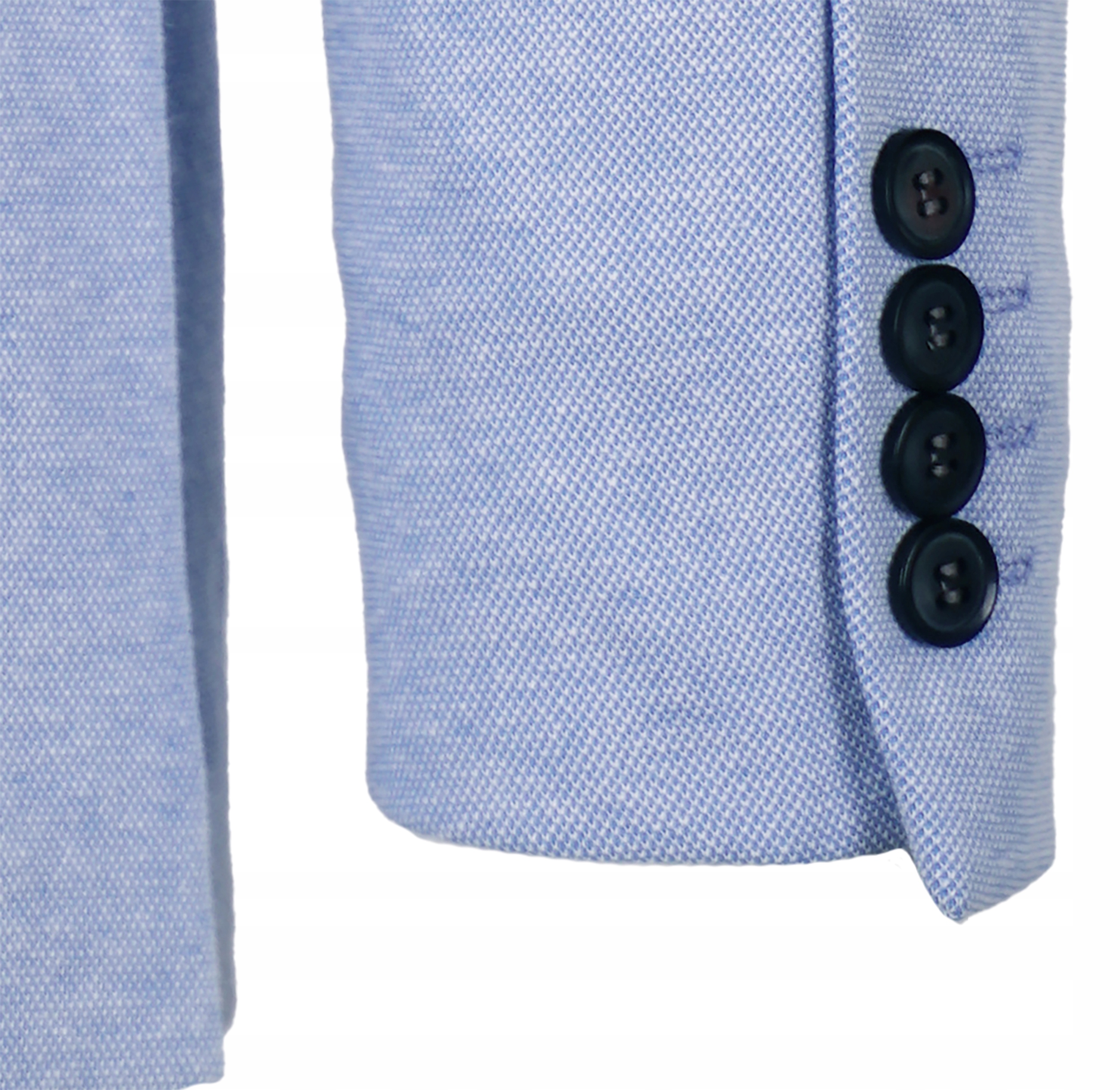 MARYNARKA MĘSKA NIEBIESKA ELEGANCKA WIZYTOWA CASUAL TURECKA NA KOMUNIĘ 48 Kolor niebieski