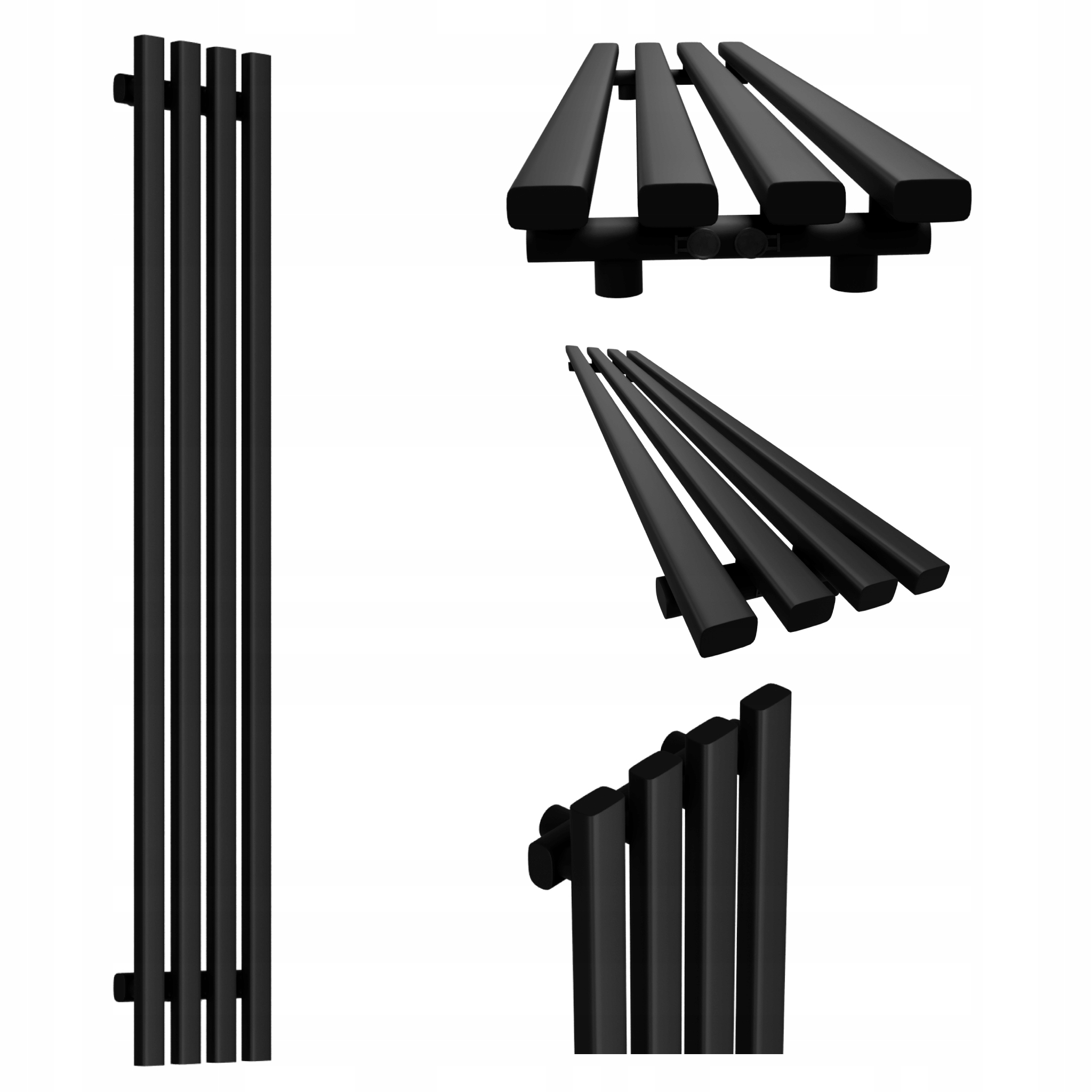 Dekorativní radiátor HORYZONT4 100x29 černý mat