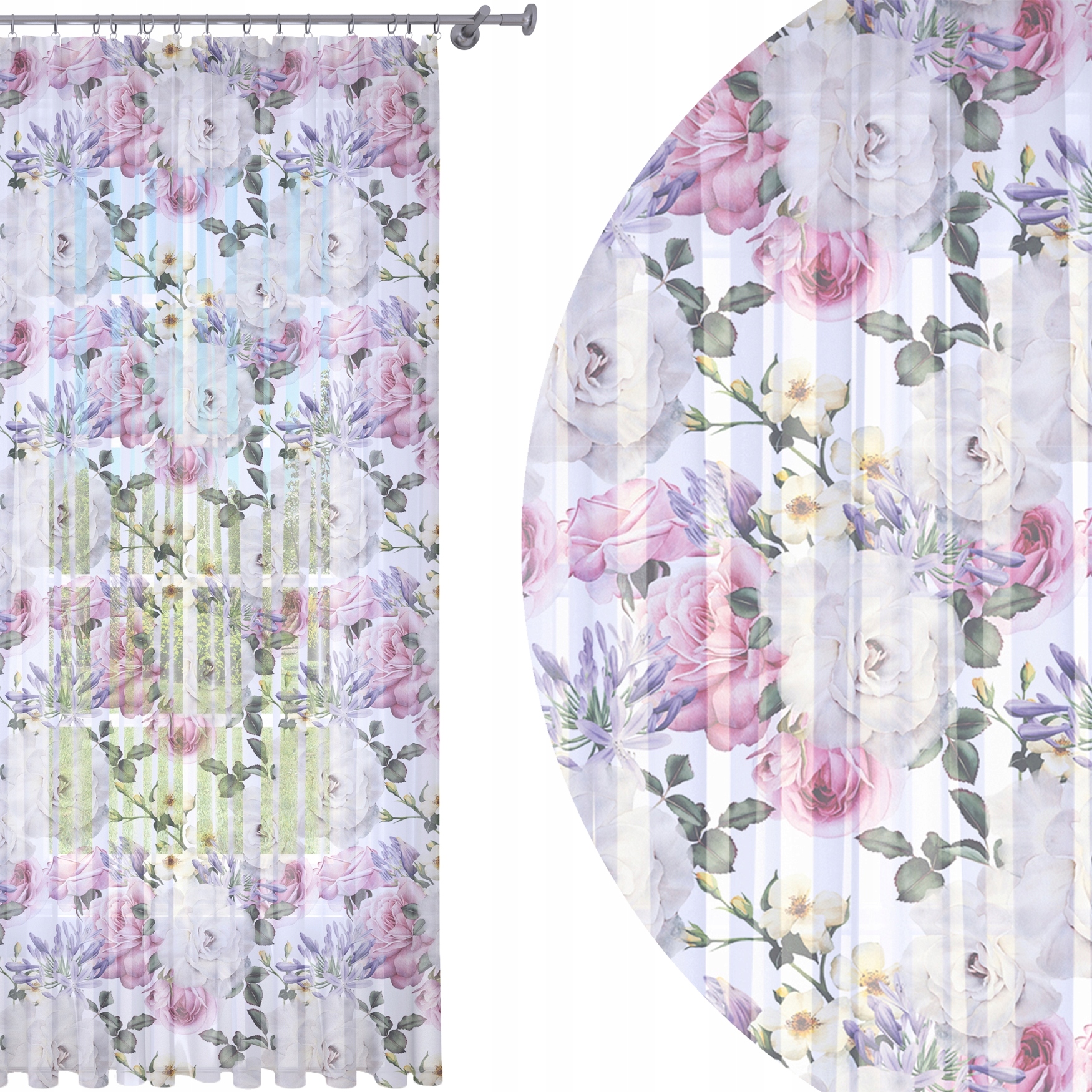 

Firana Gotowa Zasłony 140x230 Woal Barwiona Żabki