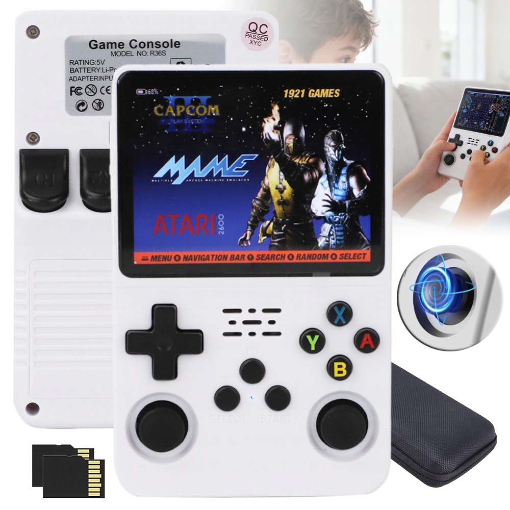 Przenośna Konsola do Gier R36S, Konsola do Gier Zawiera 21000+ Gier Retro