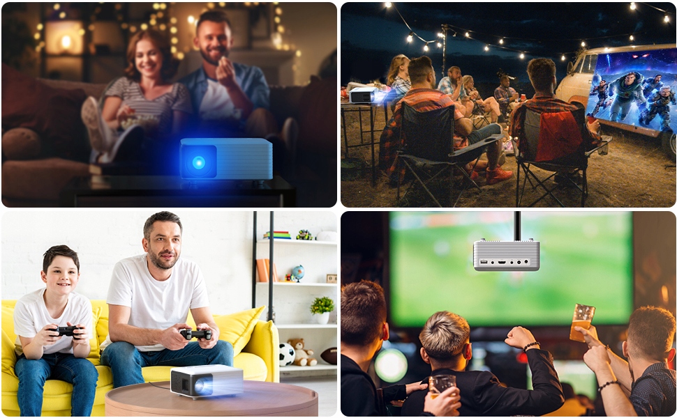 Projektor Yoton Y3PW LED Mini rzutnik projektor 1080P z WiFi Bluetooth Kolor inny