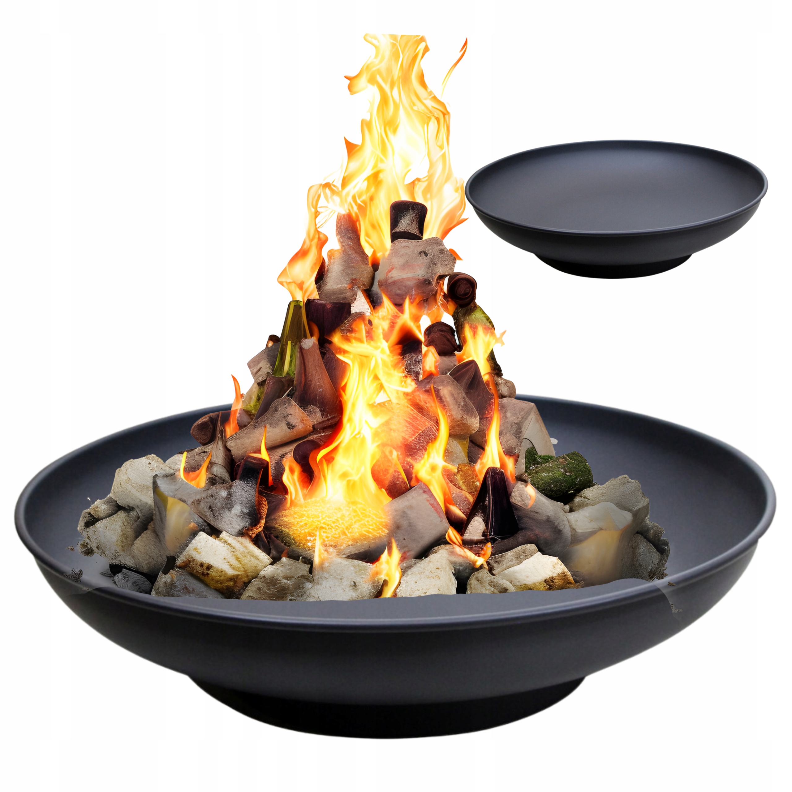 Palenisko Ogrodowe Do Ogniska Grilla Na Taras 60 CM Duże Gruba Stal Roma