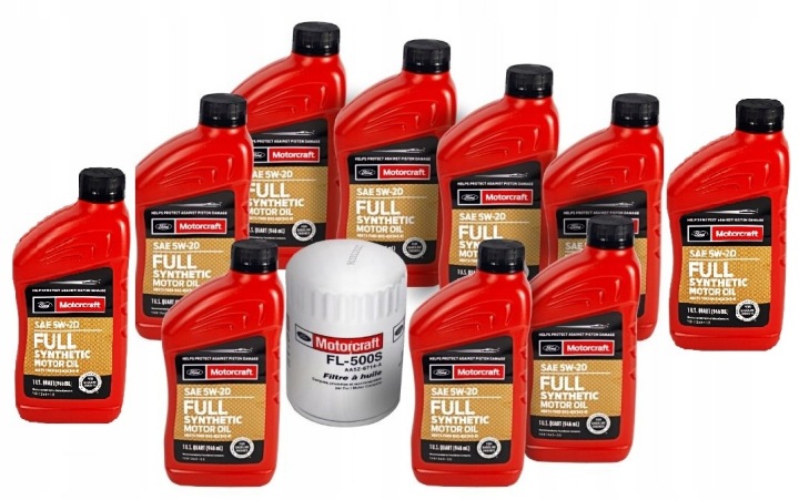 Olej Filtry Motorcraft 5W20 Mustang 2015-2018 V8