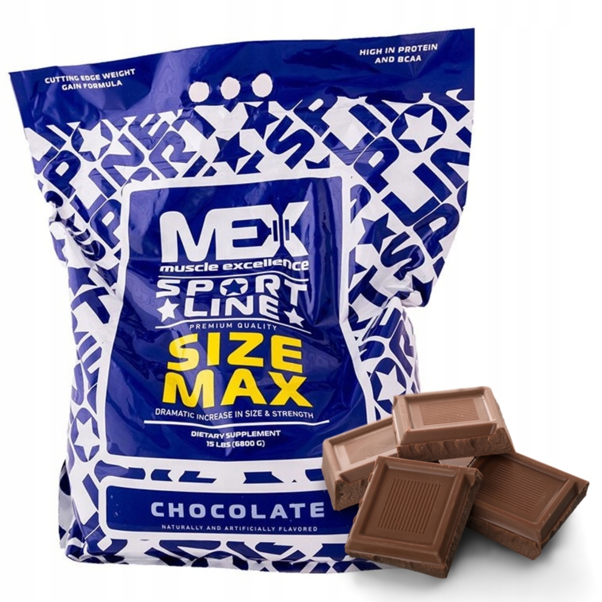 Mex Size Max 6800 g Gainer Na Hmotu U.s.a. Koláč S Krémem