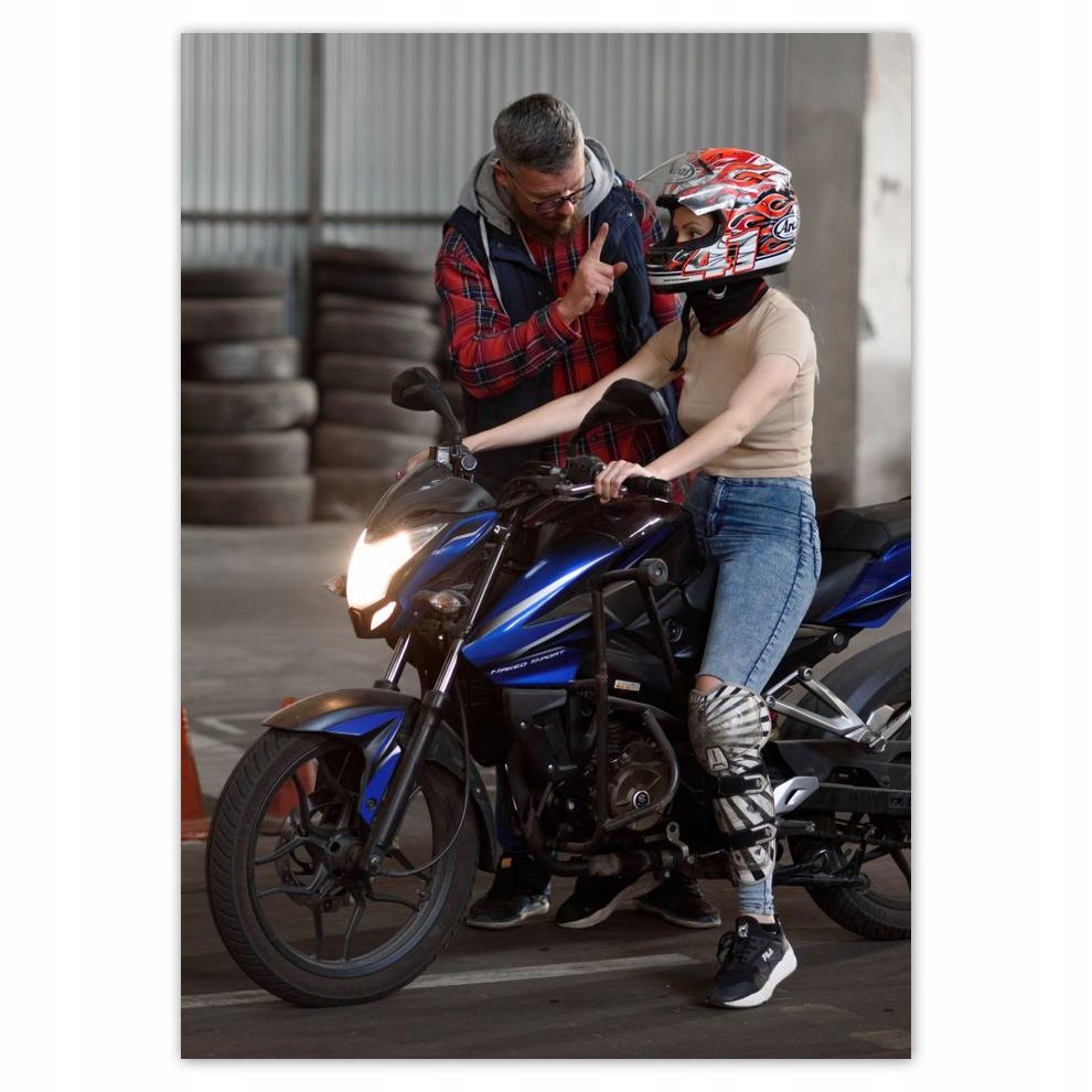 

Naklejki 50x70 Nauka jazdy Motocykl