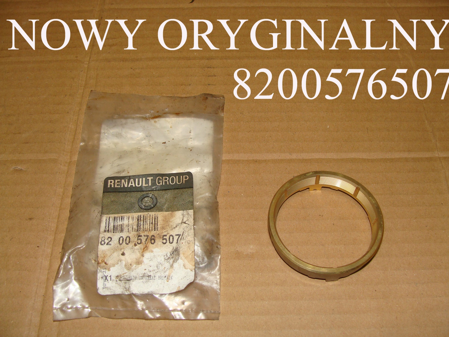 Synchronizator 5 piątego biegu Renault Dacia JR5 JC5 8200576507 NOWY ORYG.