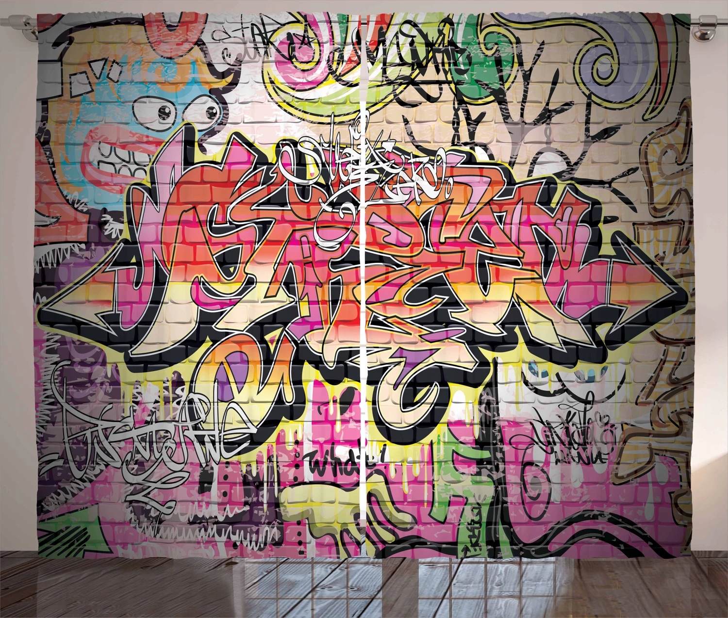 

Graffiti miejski, Zasłony gotowe, 280x245cm