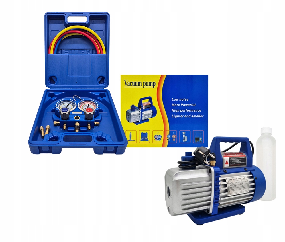 Sada manometerov Value R-32/R-410A/R-407C/R-134A Vákuová pumpa SPV125