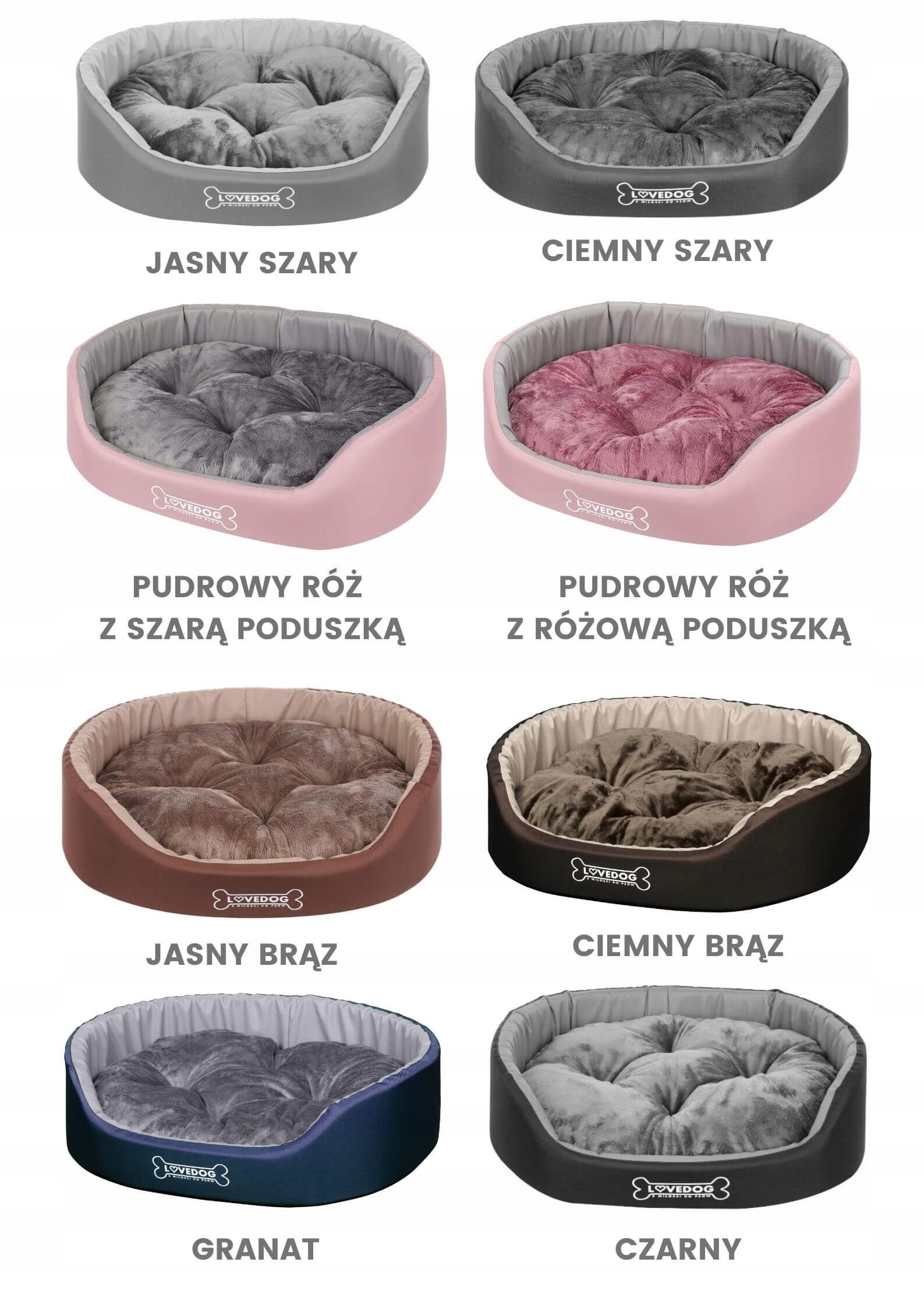 Legowisko dla Psa LOVEDOG wodoodporne, XL 80x70 Materiał inny