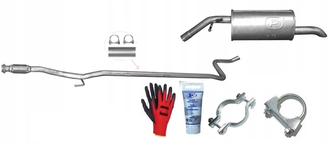 Peugeot 207 1.6 HDi 2006-2013 Hatchback Kombi Coupé Trubka Sada Trubek Tlumič sada +dárek