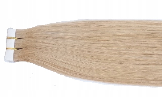 Tape On Włosy Naturalne Kanapki 38cm 20szt #24 jasny blond