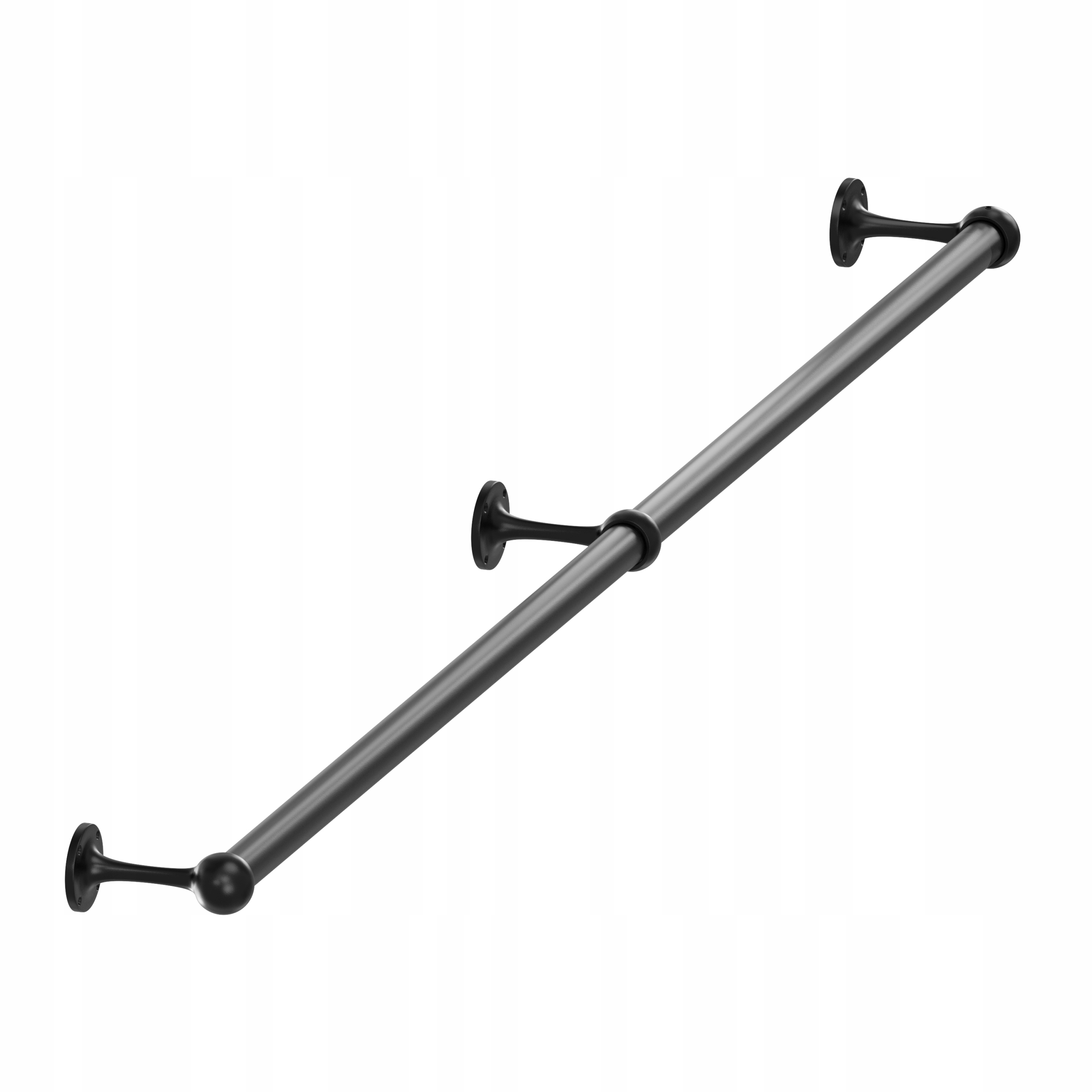 Schodišťové Zábradlí Na Schody Držák Černý 25 mm 148 cm Nazare