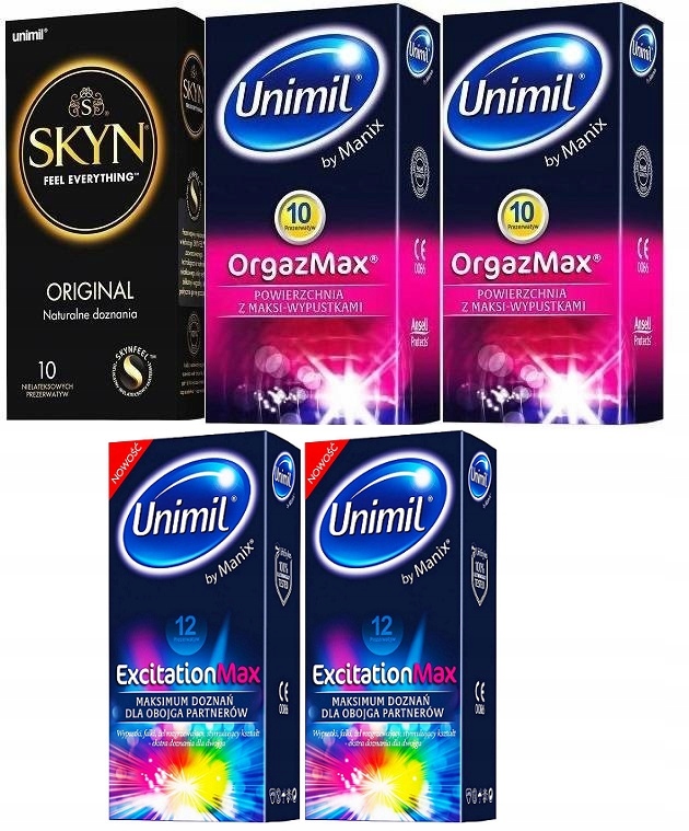 

Skyn Unimil Excitation Orgazmax aż 54 Prezerwatywy