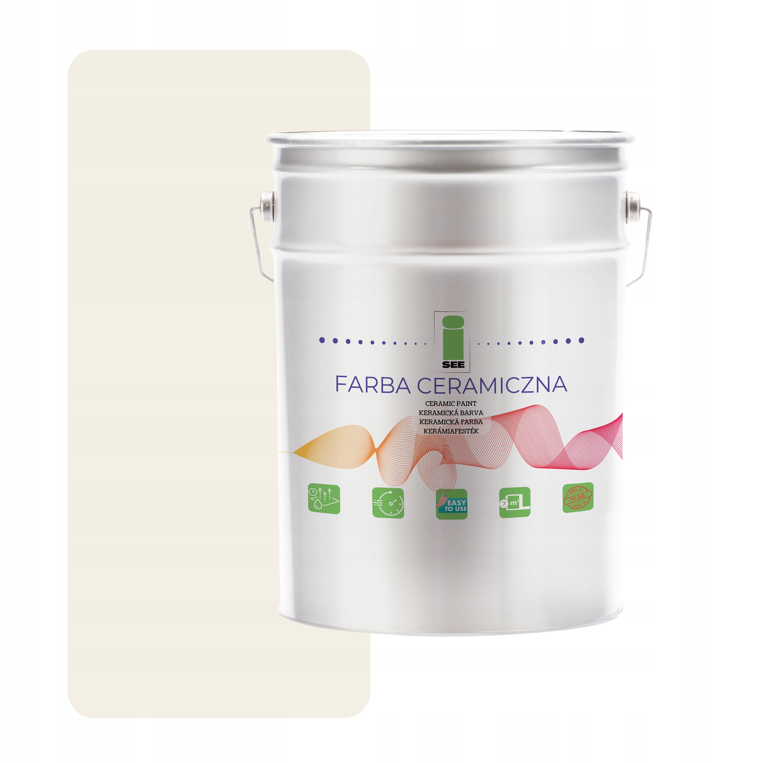 Keramická Farba Na Steny Umývateľná, Mliečna, Biela, 10 L, Odolná Voči Škvrnám