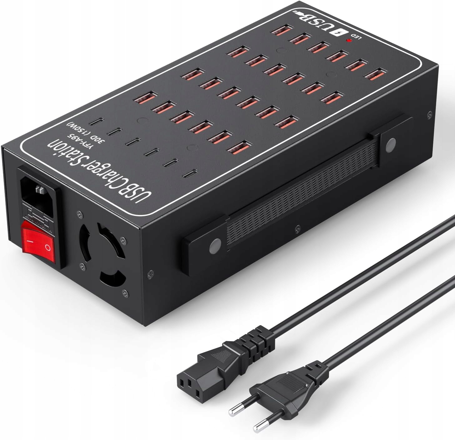 Nabíječka Usb 30 (6x Usb-c) portů 150 W 30 A Nabíjecí stanice Nongxiang