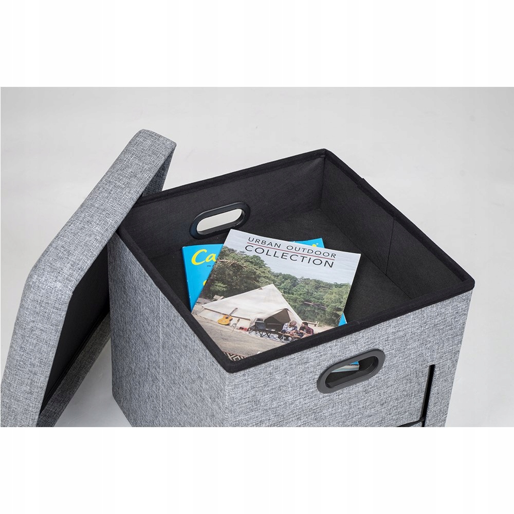 Pufa z szufladami szafka tekstylna 40x40x40cm Wysokość 40 cm