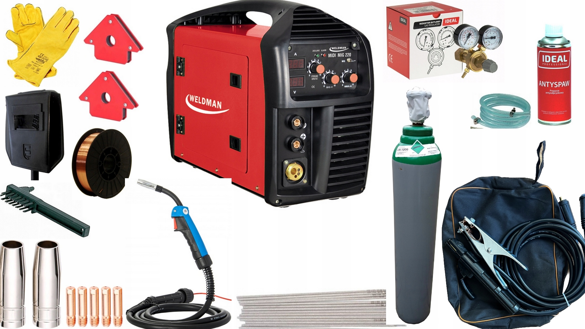 Spawarka Migomat MIDI Mig 220 Weldman Mig/mag Bult