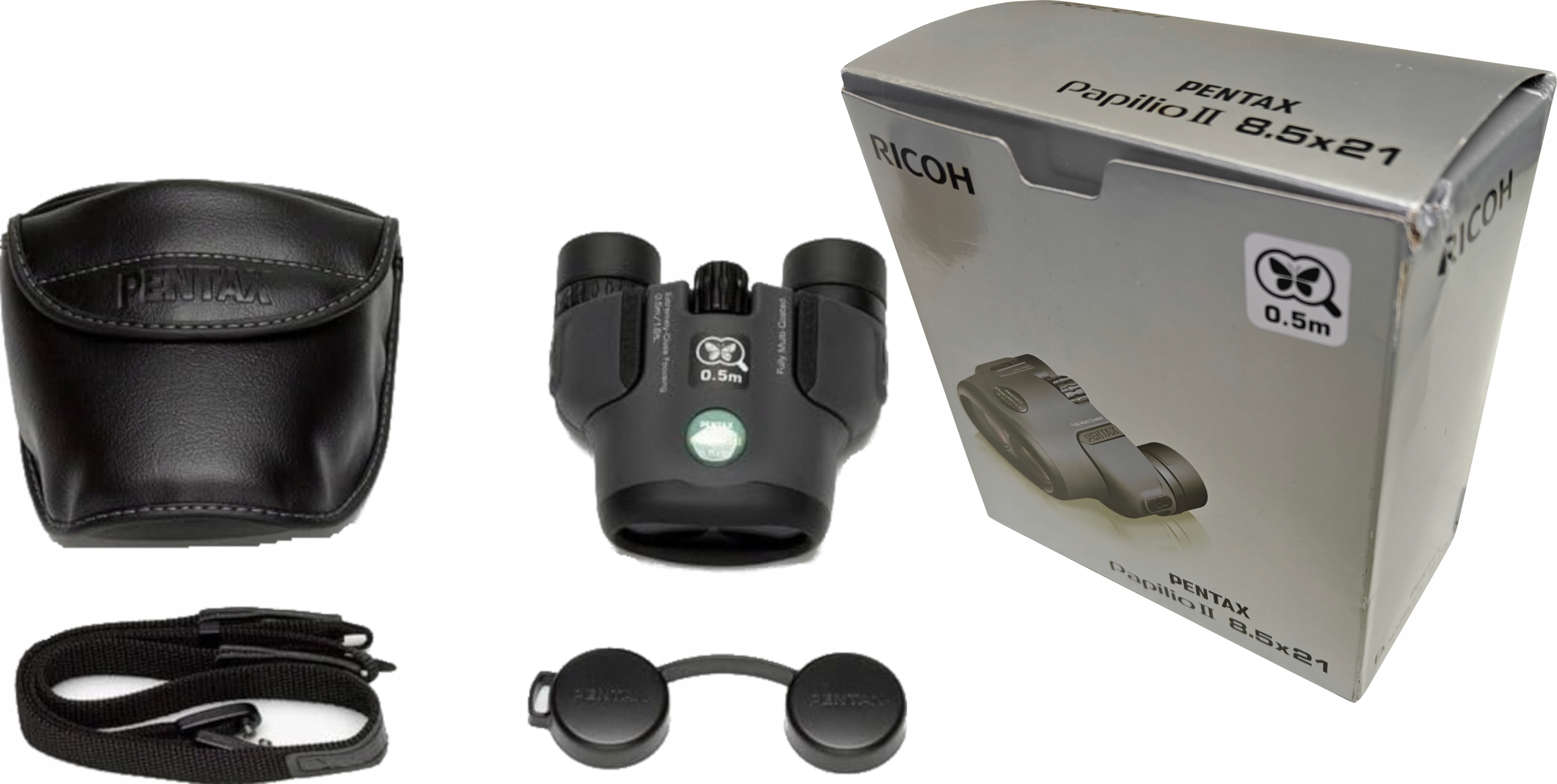 Lornetka Pentax Ricoh Papilio II 8.5x21 Powiększenie x8.5 BaK-4 Porro 21mm