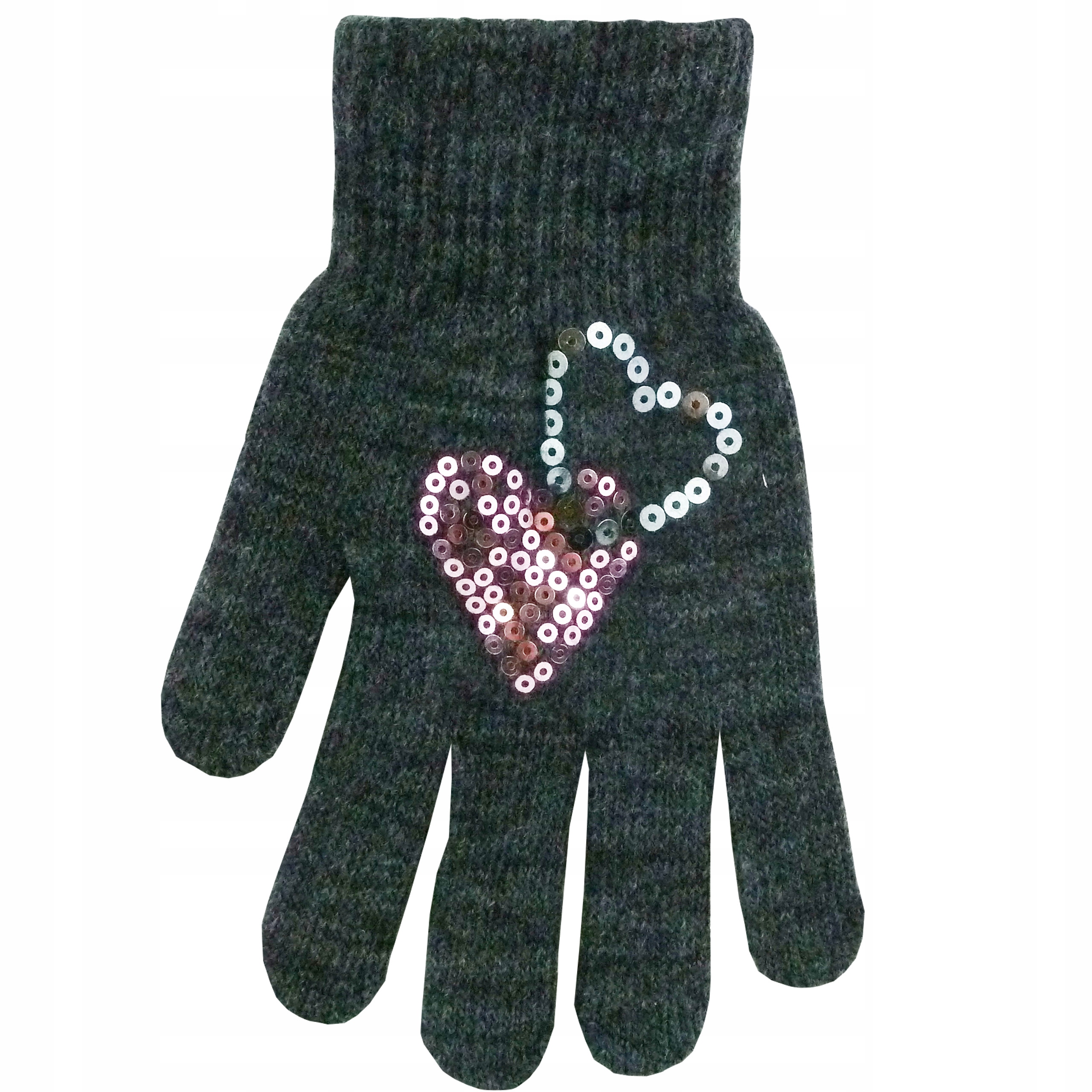 

Rękawiczki 5 Palcowe Z Puszkiem Cekiny 16 cm