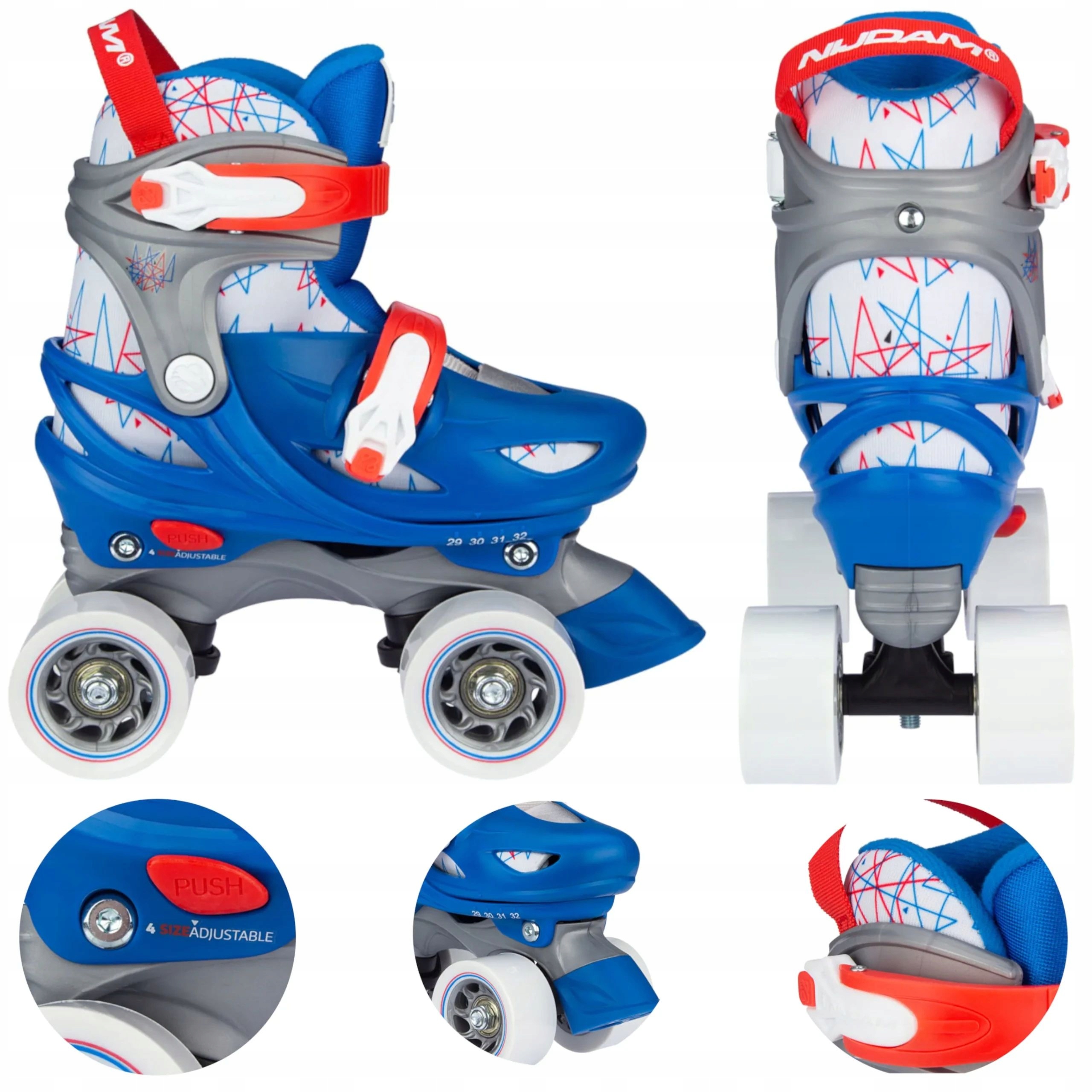 Роликовые коньки для детей регулируемые NIJDAM 25-28