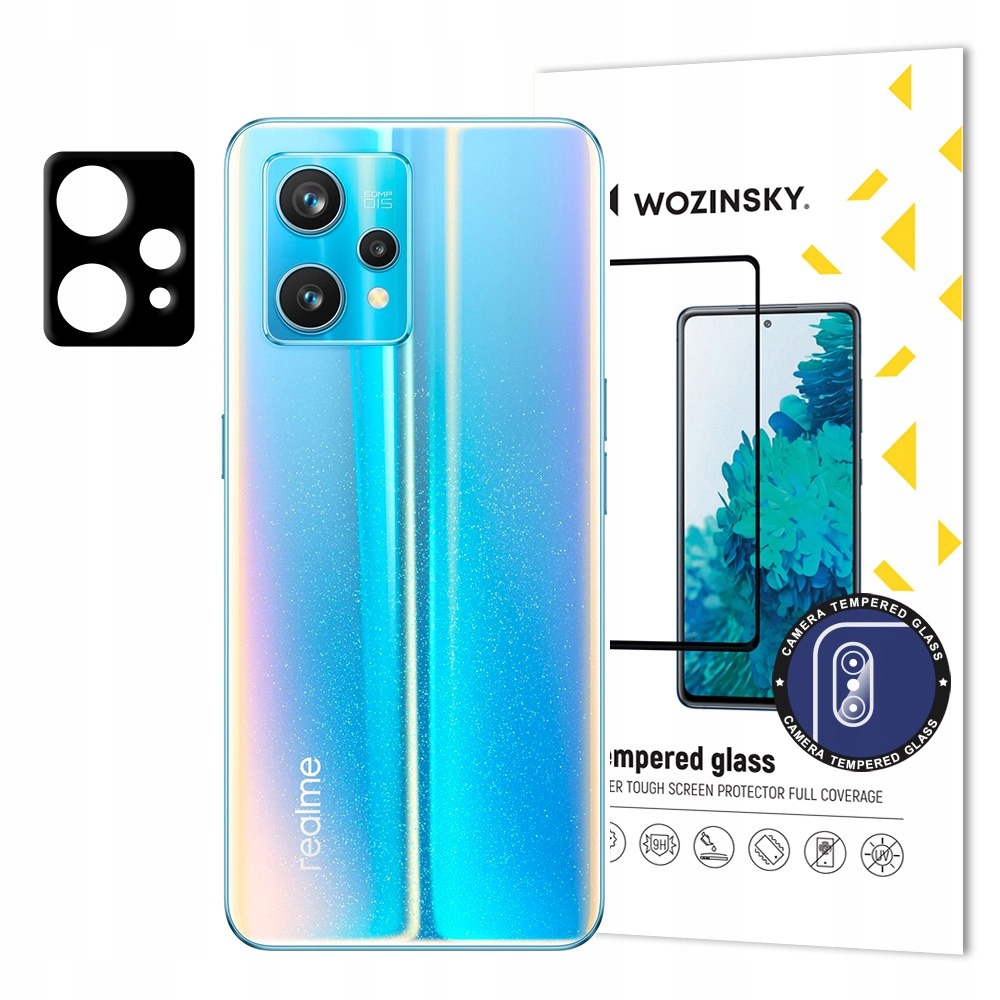 Szkło hartowane 9H na cały aparat kamerę Realme 9 Pro Full Camera Glass