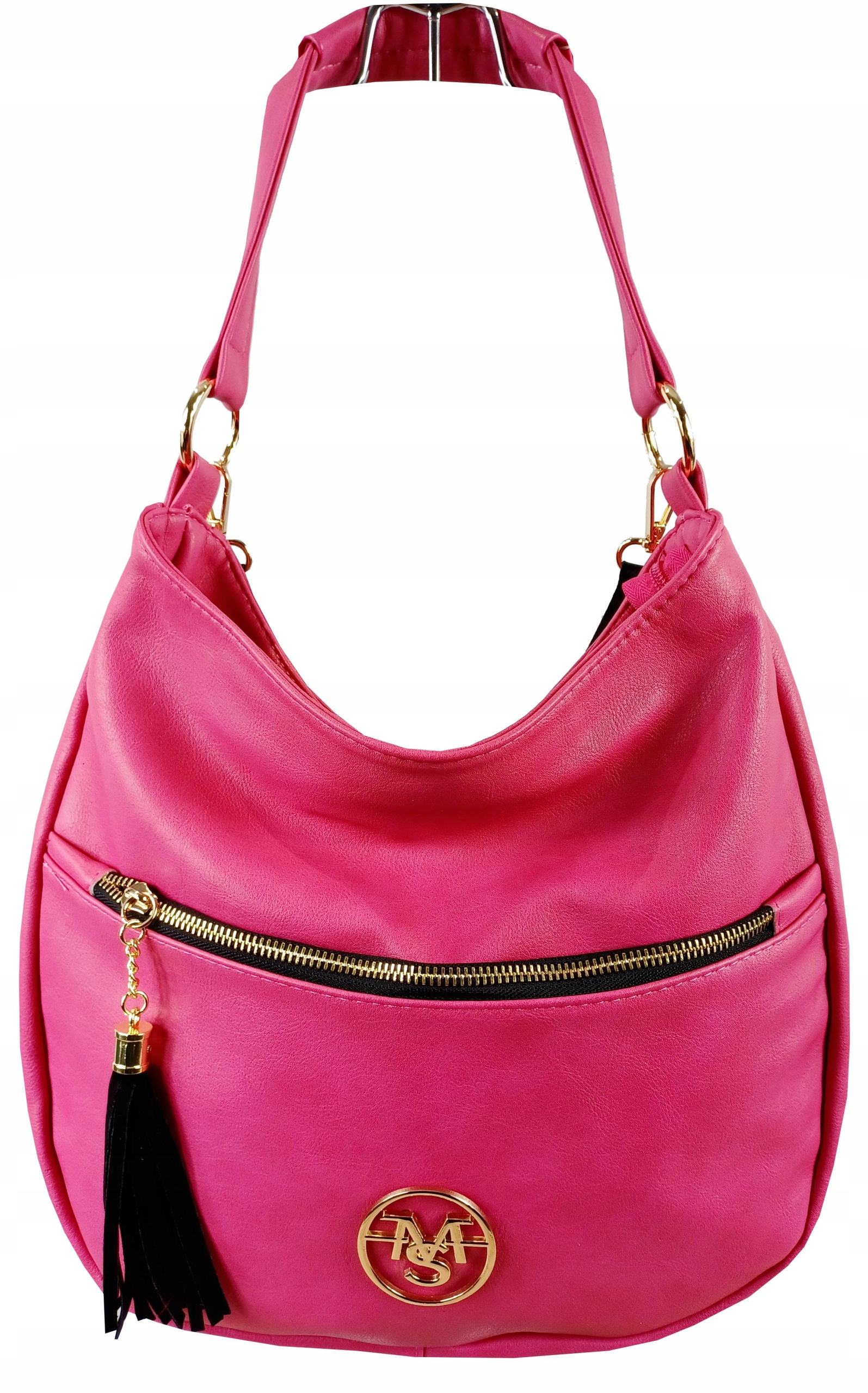 SALVADORE FERETTI torebka RÓŻOWA worek RÓŻOWY fuksja