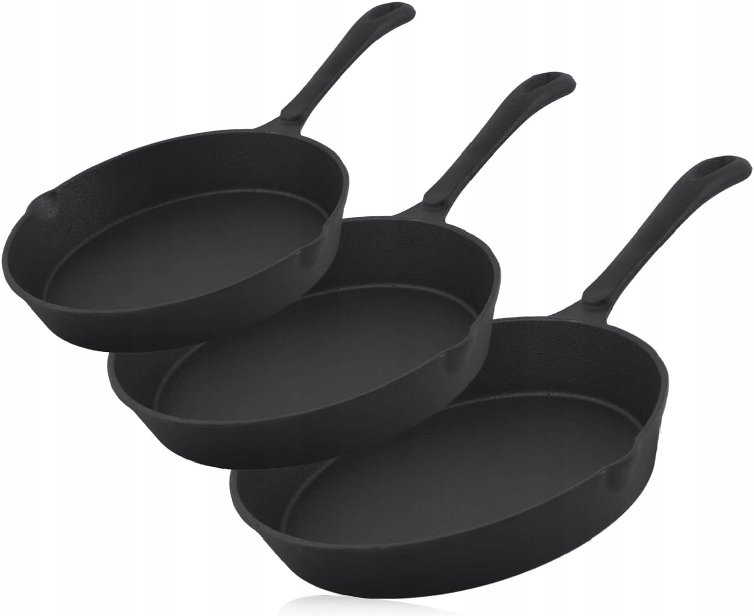 Sada 3 Liatinových Panvíc Bbq-toro Ø16 Ø20 Ø24 CM Grilová Indukcia