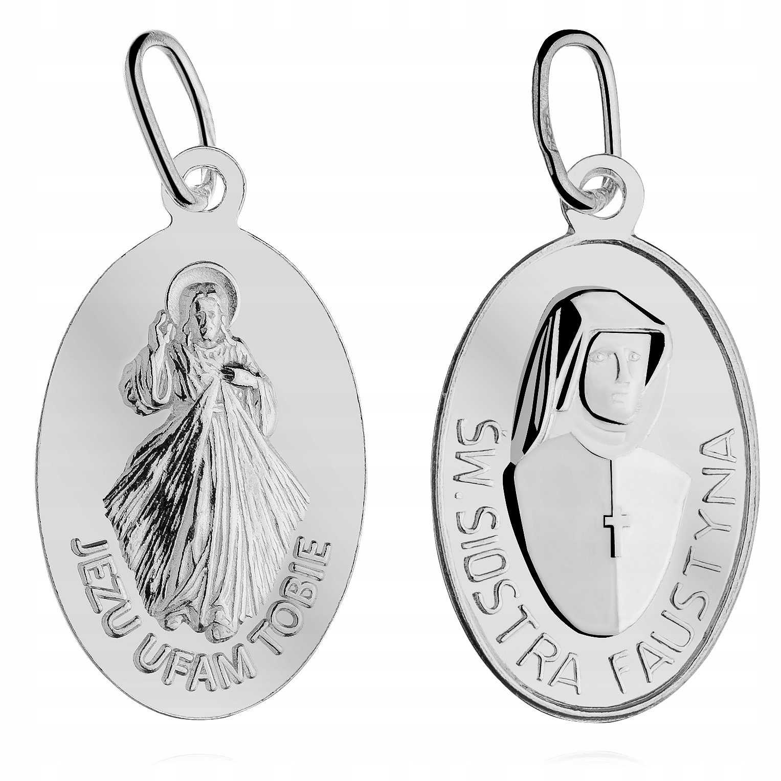

Srebrny Medalik Święta Siostra Faustyna Srebro 925