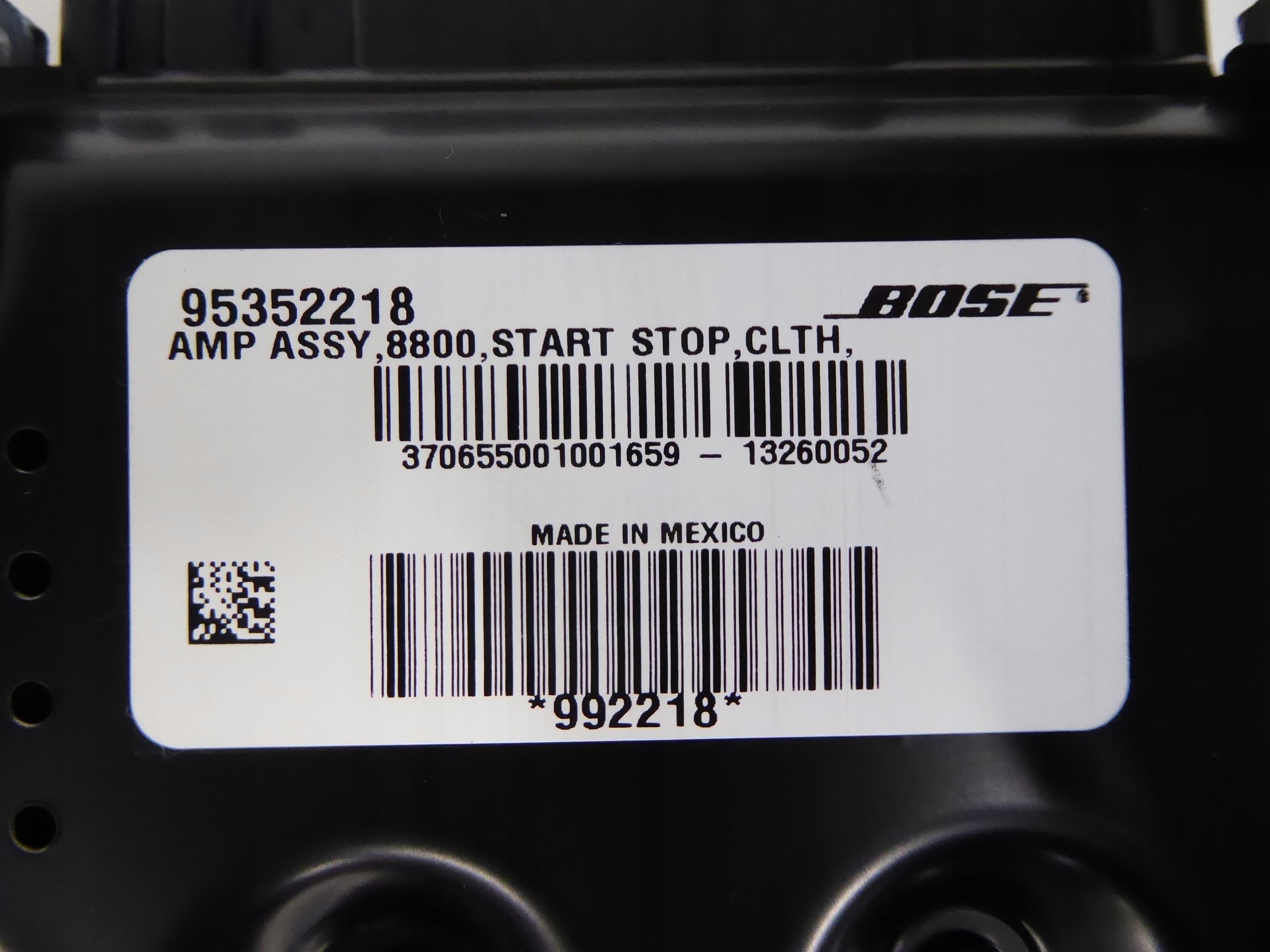 amplifier BOSE 95352218 OPEL MOKKA