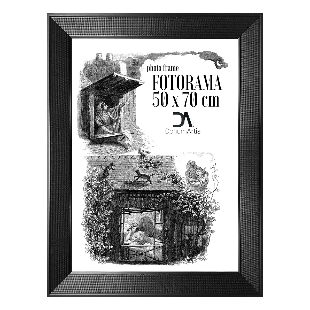 Fotorama Paris černá 50x70 rámeček na obrázek