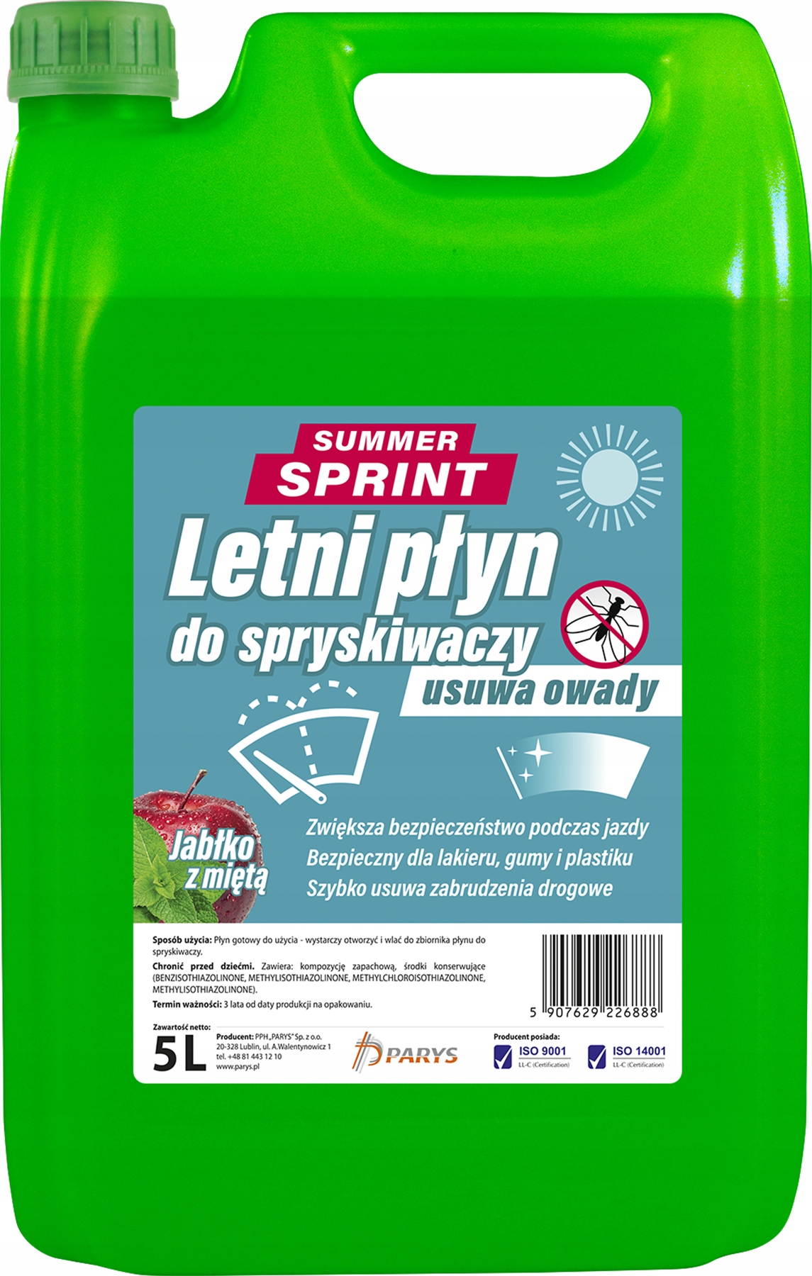 

Letni Płyn Do Spryskiwaczy Jabłko Z Mięta 5L