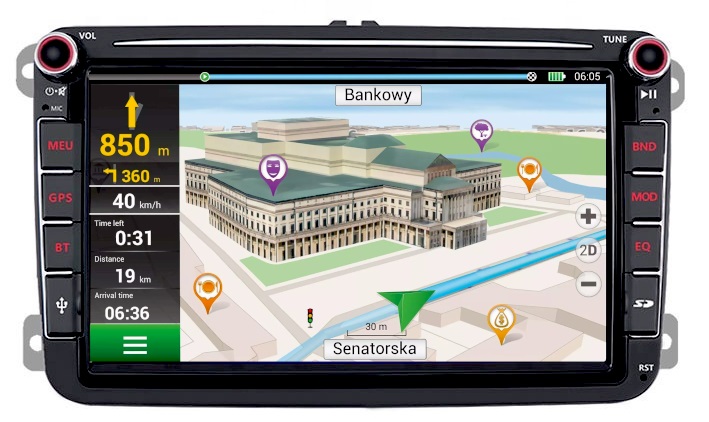 RADIO NAWIGACJA GPS ANDORID SKODA OCTAVIA FABIA SUPERB RAPID WIF USB 2/64GB Radio informacja RDS pasmo FM radio cyfrowe DAB+