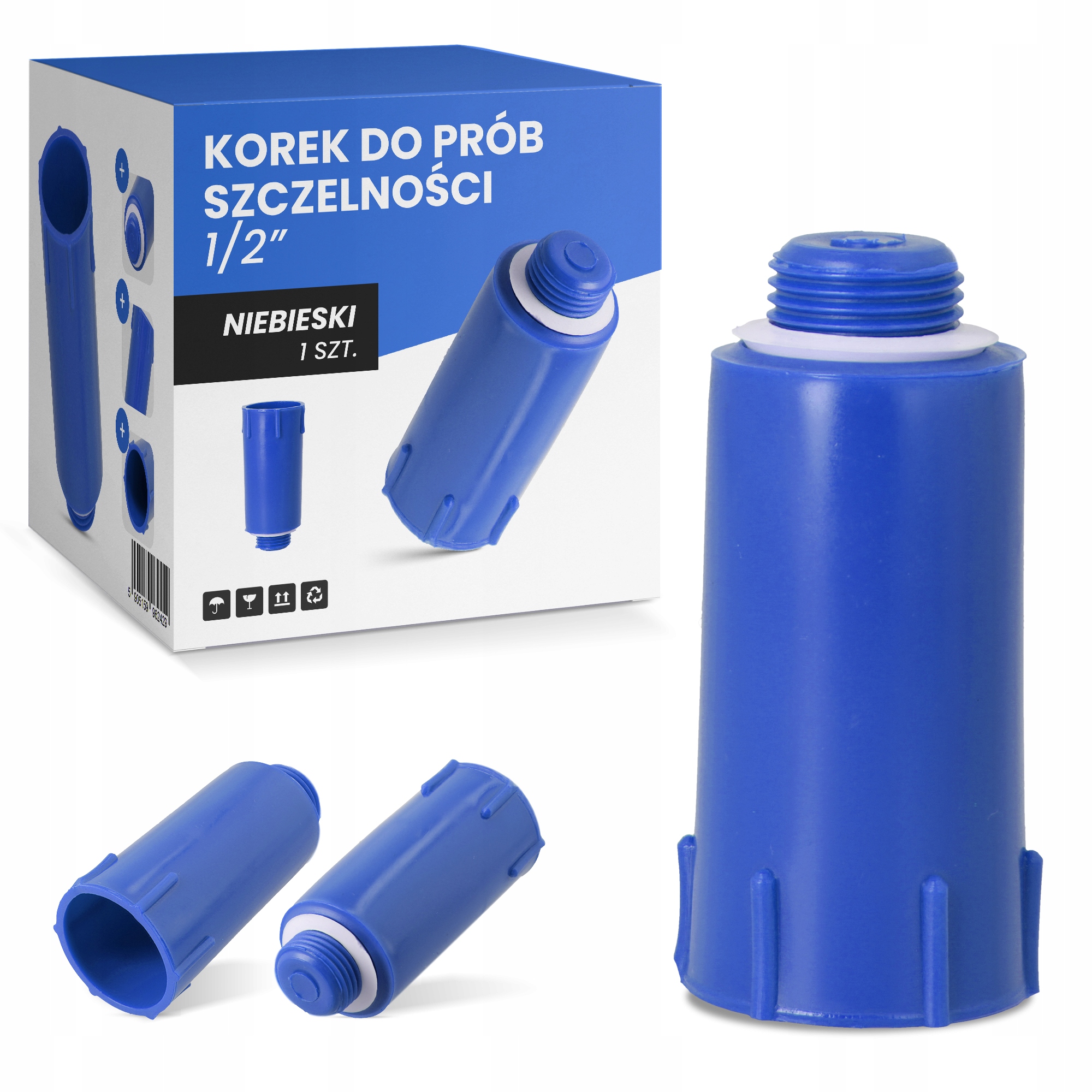 

Korek Zaślepka prób szczelności niebieska 1/2