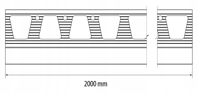 Balkonowy profil okapowy OKAP 100 aluminium CEZAR Kolor wielokolorowe