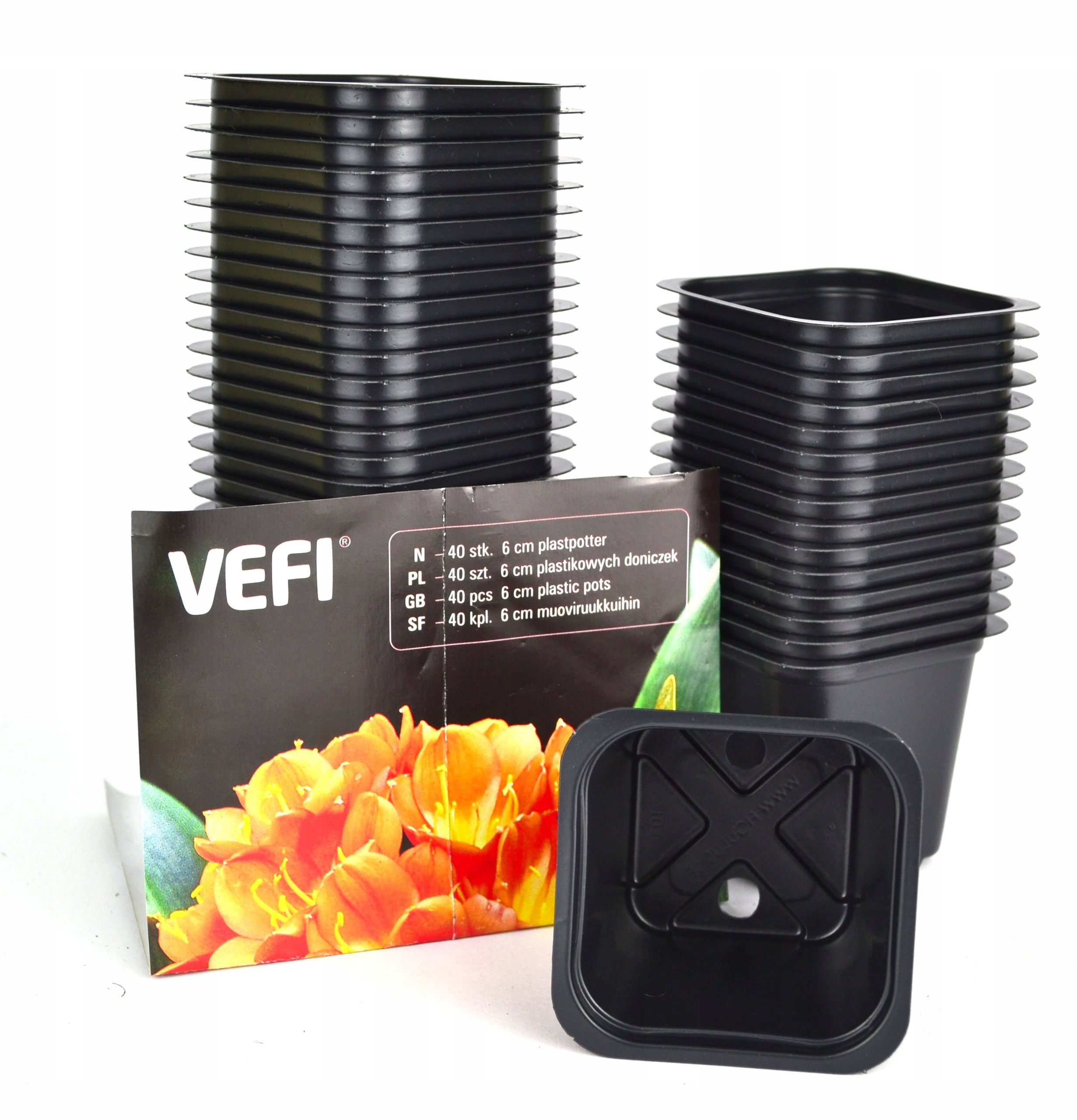 

Vefi Doniczki produkcyjne 6x6cm 40szt do wysiewu