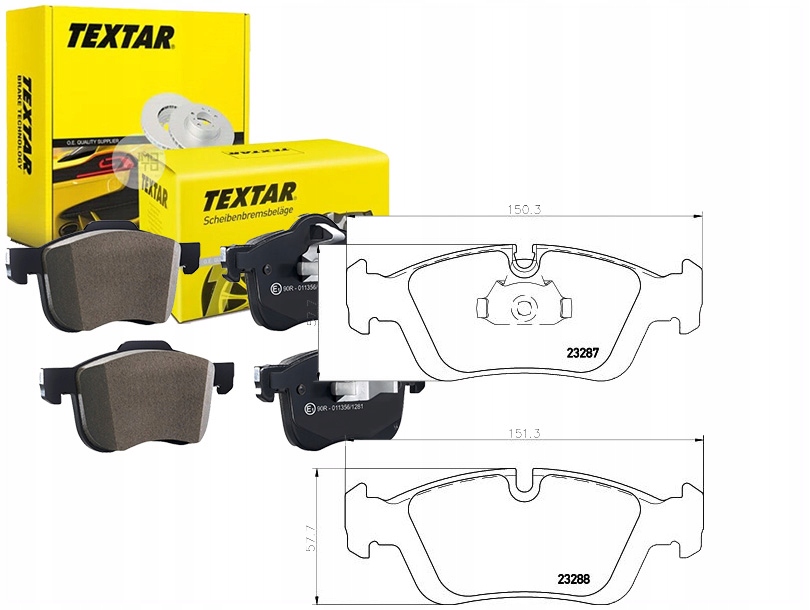 Sada Brzdových Destiček Textar 34111164500 341