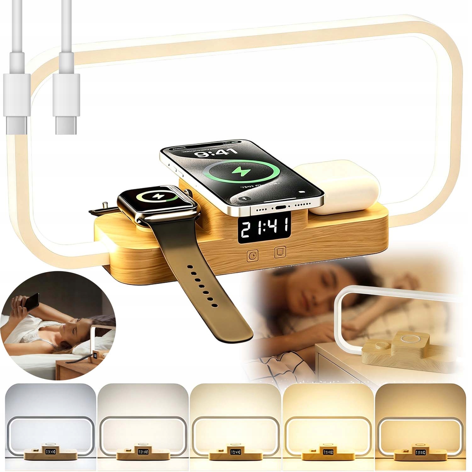 Stolní Lampička Dotyková Dod. Usb Port Na Stůl 5 Režimů 3V1 Led Stmívatelná