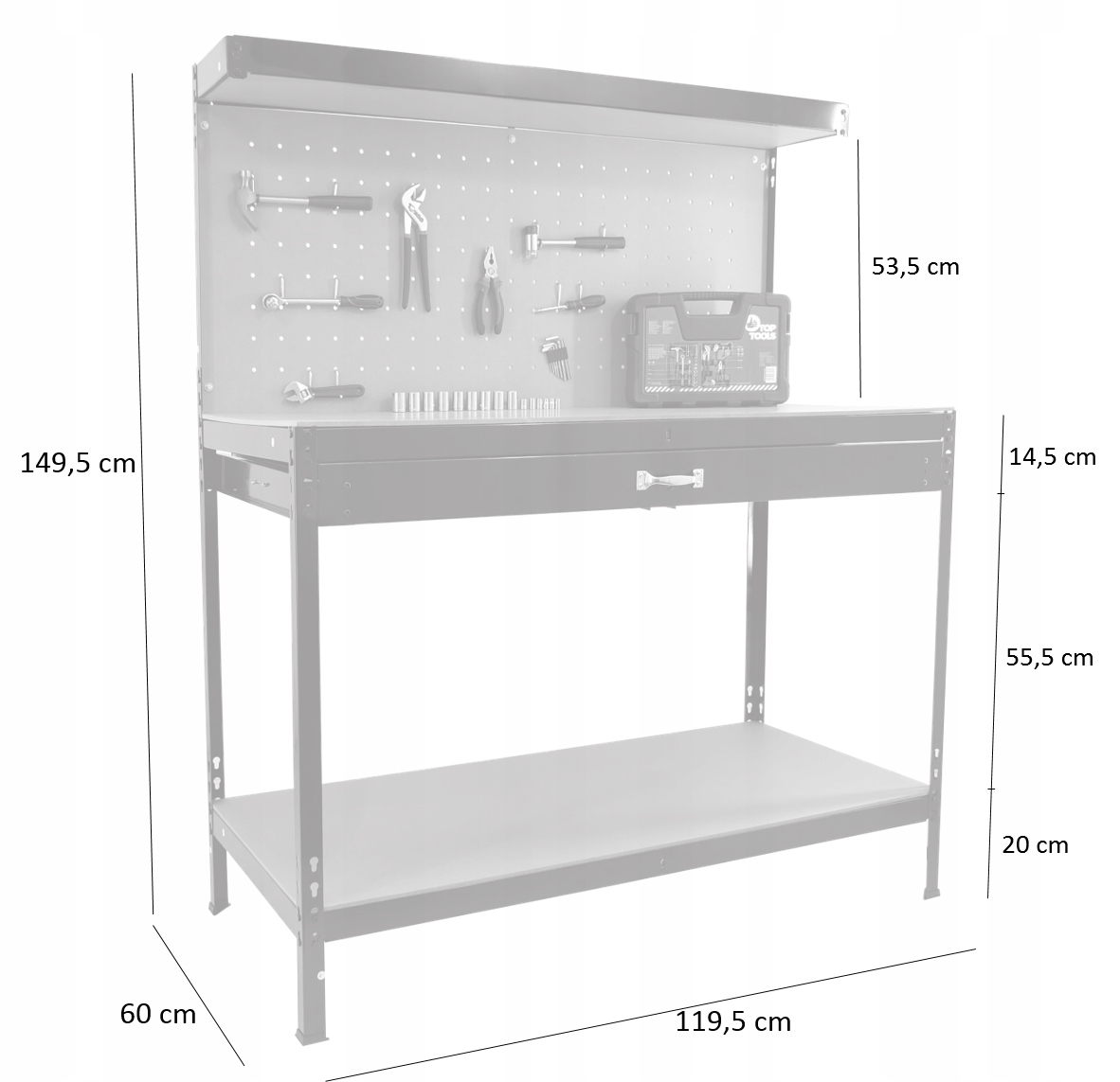 ВЕРСТАК РАБОЧИЙ ИНСТРУМЕНТ ГАРАЖ СТОЛЕШНИЦА