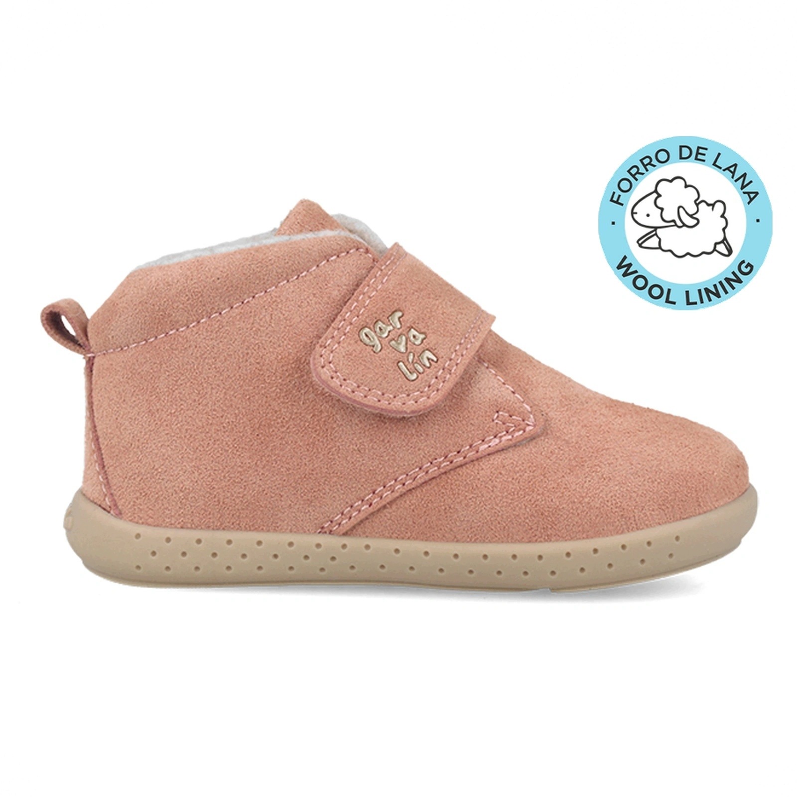 Buty barefoot ocieplane lekkie dziewczęce Garvalin Mid Warm Kiss różowe 21