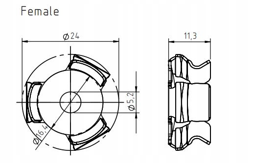 Fastcon - klips żeński FC-01-FE.53 Kod producenta FC-01-FE.53