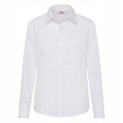 FRUIT OF THE LOOM Koszula Damska Długi Rękaw Biała Rozmiar L