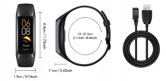 SMARTWATCH zegarek SPORT inteligentna bransoleta Wodoszczelność 30m = WR30