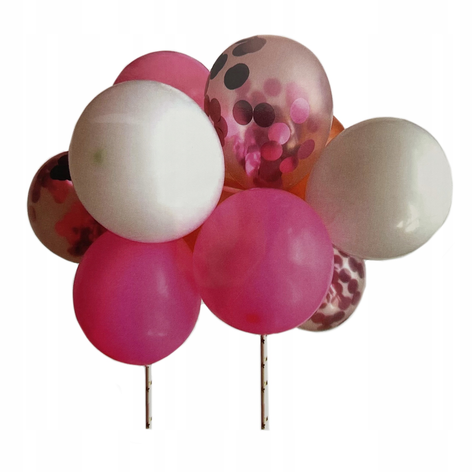 

Balony urodzinowe na tort różowy mix 13 elementów