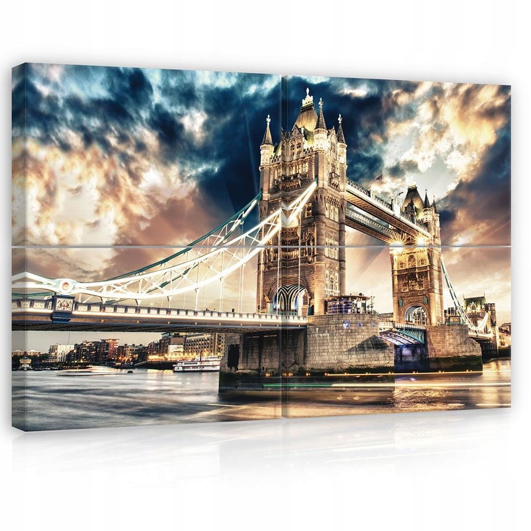 Obraz 120x80 Most Tower Bridge Londýn západ slnka Temža architektúra