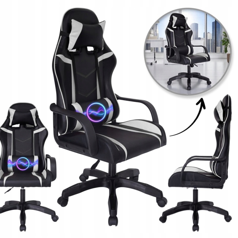 Kancelářská Herní Židle Otočná Židle Pro Hráče Ekokůže Pohodlná XL