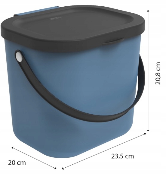 KOSZ DO SEGREGACJI ŚMIECI ROTHO BIO ALBULA 6 L Kolor niebieski