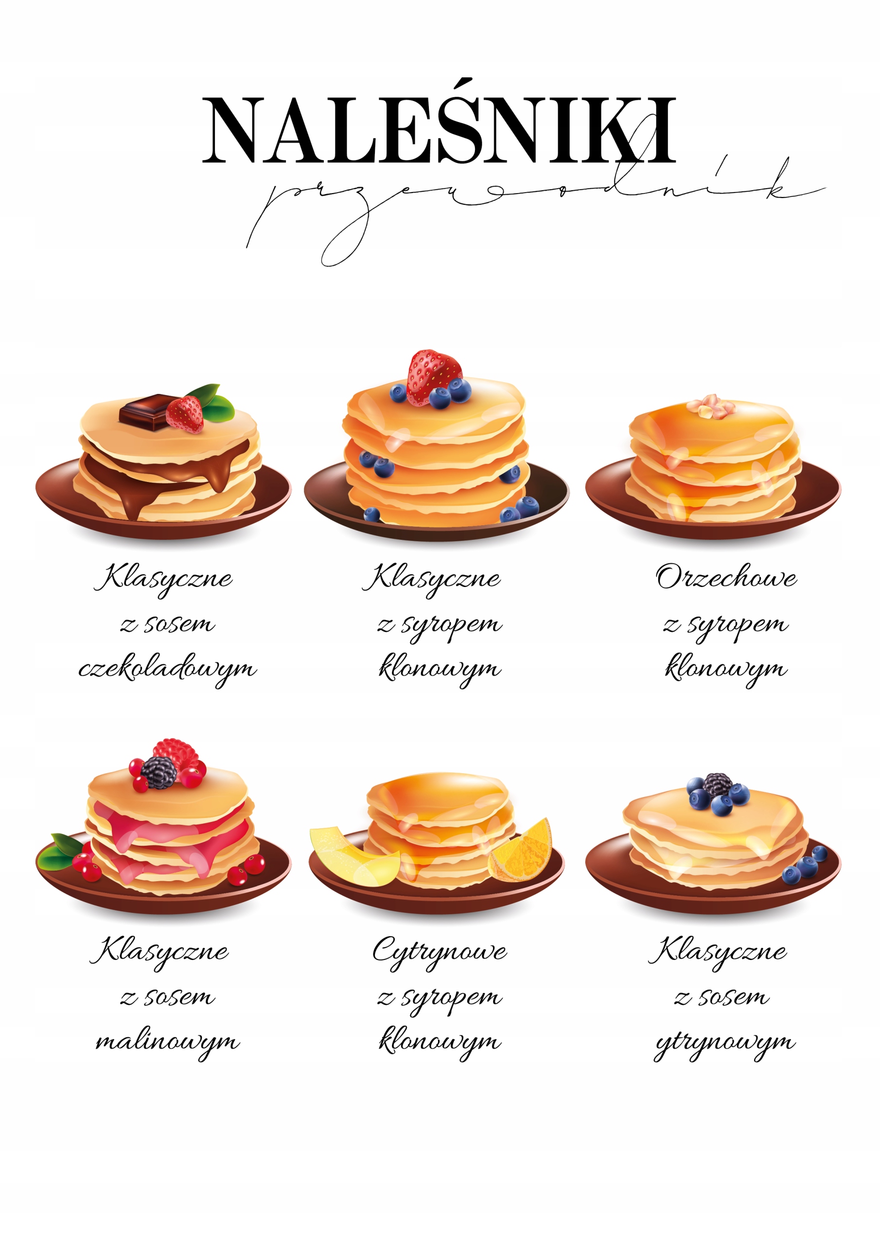 

Plakat Przewodnik Naleśniki do kuchni 50x70cm