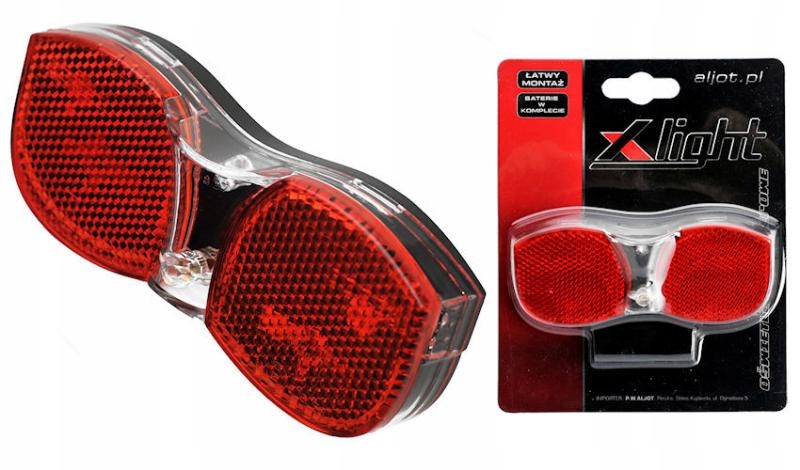 

Mocna Lampka Rowerowa X-light Na Bagażnik XC-105D