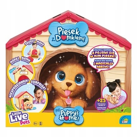 Little Live Pets Piesek z domkiem szczeniaczek pies interaktywny szczeniak