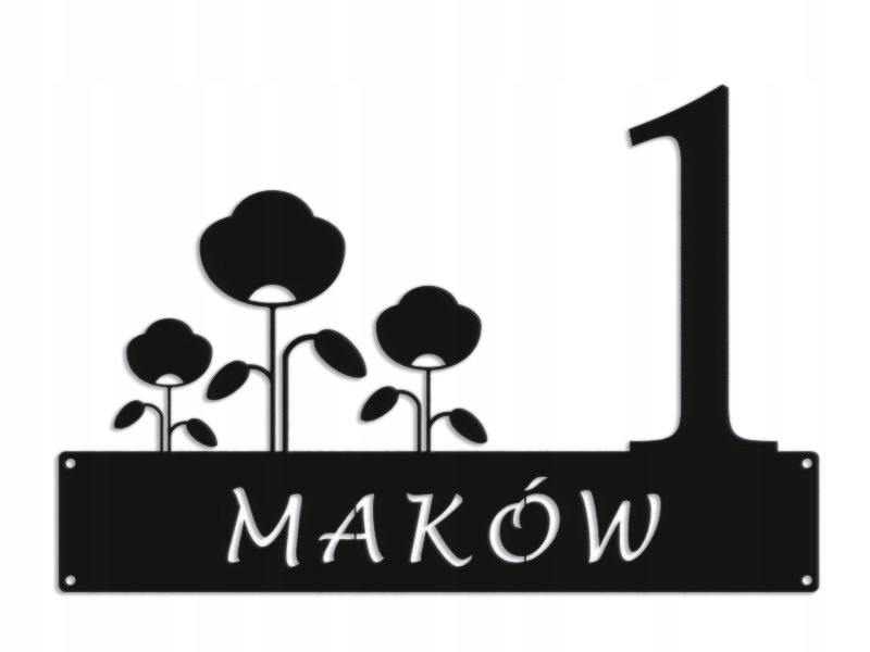 Číslo Na Dom 60 cm Tabuľa Adresa Ocel 2 mm ul. Maków